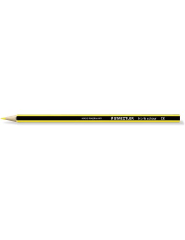 Staedtler Noris Colour 185 Lápis Hexagonal de Cor - Resistência à Quebra - Material Wopex - Cor Amarelo Claro