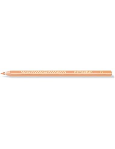 Staedtler Jumbo Noris 128 Lápis Triangular de Cor - Mina de 4mm - Resistência à Quebra - Design Ergonômico - Cor Bege