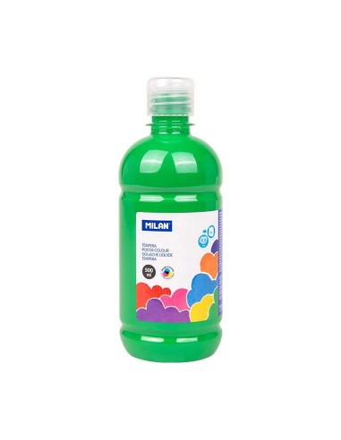 Milan Garrafa de Têmpera 500ml - Tampa Dosadora - Secagem Rápida - Misturável - Cor Verde Claro