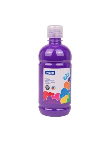 Milan Garrafa de Têmpera 500ml - Tampa Dosadora - Secagem Rápida - Misturável - Cor Violeta