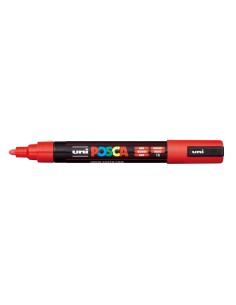 Posca PC-5M Marcador de Pintura - Ponta de Poliéster 1.8-2.5mm - Tinta à Base de Água - Resistente à Luz - Não Permanente - Cor