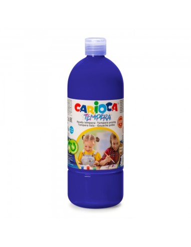 Carioca Garrafa Têmpera 1000ml - Cores Superlaváveis - Fáceis de Misturar - Aplicável em Materiais Porosos - Alta Opacidade - C