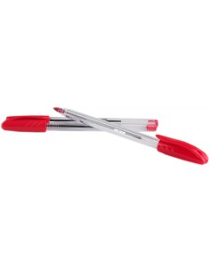 MKtape Pack de 36 Canetas Esferográficas Triangulares - Ponta Redonda de 1.0mm - Escrita Suave - Cor Vermelha