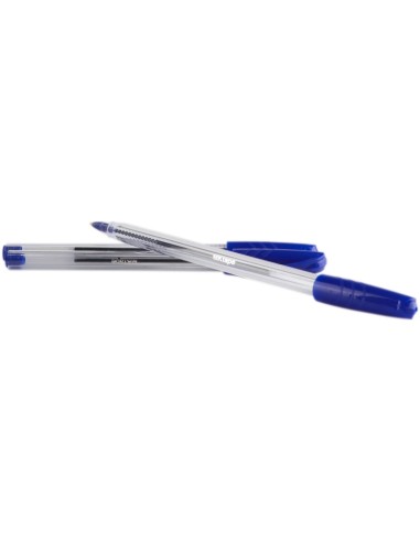 MKtape Pacote de 36 Canetas Esferográficas Triangulares - Ponta Redonda de 1,0mm - Escrita Suave - Cor Azul