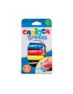 Carioca Pack de 5 Tubos de Tinta de 12ml - Cores Superlaváveis - Alto Poder de Cobertura - Aplicável em Materiais Porosos - Cor