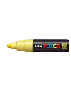 Posca PC-7M Marcador de Pintura - Ponta de Bala 4.5-5.5mm - Base à Água - Resistente à Luz - Cor Amarela