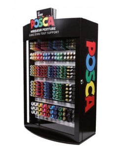 Posca Expositor de 281 Marcadores de Pintura - Ponta de Poliéster - Tinta Pigmentada à Base de Água - Resistente à Luz - Cor e