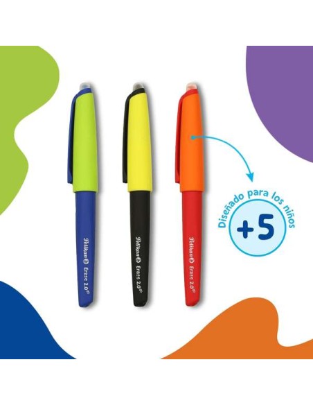 Pelikan Roller Erase 2.0 Caneta - Pega Ergonômica Antifadiga - Longa Duração da Tinta - Corpo da Mesma Cor da Escrita - Cor Pre