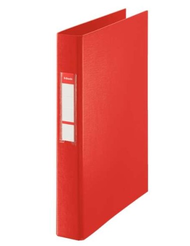 Esselte Pasta de Anéis - Formato Folio - Capacidade para 190 Folhas - 2 Anéis de 25mm - Cor Vermelha