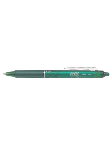 Pilot Frixion Clicker Caneta Gel Apagável Retrátil - Ponta de Bola 0.7mm - Traço 0.4mm - Grip Ergonômico - Cor Verde