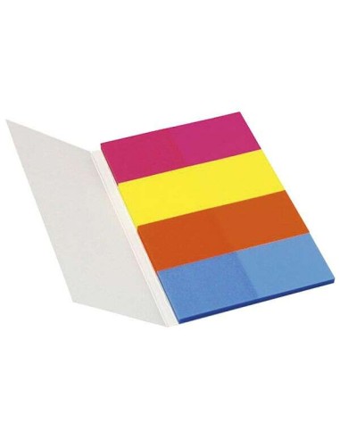 Notas Globais inFO Pacote de 4 Blocos de 40 Marcadores de Página 50 x 20mm - Cores Amarelo, Laranja, Azul e Rosa
