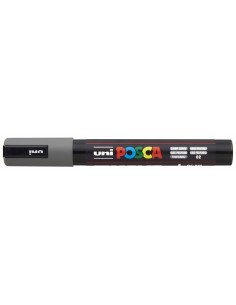 Posca PC-5M Marcador de Pintura - Ponta de Bala 1.8-2.5mm - Tinta à Base de Água - Resistente à Luz - Cor Cinza Profundo 2