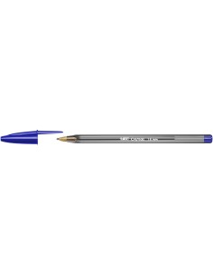 Bic Cristal Large Caneta Esferográfica - Ponta Grossa de 1.6mm - Traço de 0.60mm - Tinta à Base de Óleo - Translúcido - Cor Azu 2