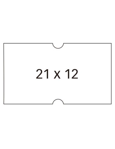 Apli Etiquetas Brancas para Máquinas Etiquetadoras de Preços de 1 Linha - Tamanho 21x12mm - Pacote de 6 Rolos com 1000 Etiqueta