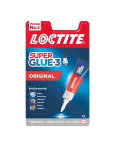Loctite Super Bonder Original Cola Transparente Instantânea 3g - Fórmula Tripla Resistência - Secagem em 3 Segundos - Tampa Ant