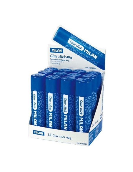 Milan Bastão de Cola Grande - Capacidade 40g - Sem Solventes - Secagem Rápida - Uso Escolar