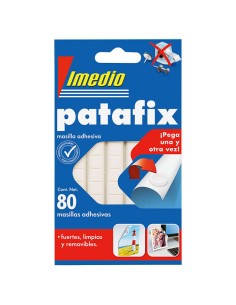 Imedio Patafix Massa Adesiva Branca - Fortes, Limpas e Removíveis - 80 Peças
