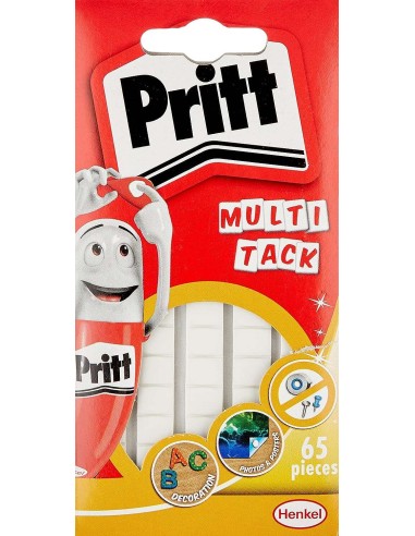 Pritt Multitack Pack com 65 Peças de Massa Adesiva Branca - Fortes, Limpas e Removíveis - 2679461