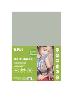 Apli Cartolina Cinza A4 170g 50 Folhas