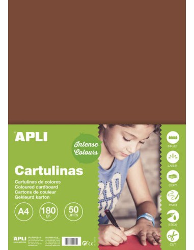 Apli Cartolina Marrom A4 170g 50 Folhas