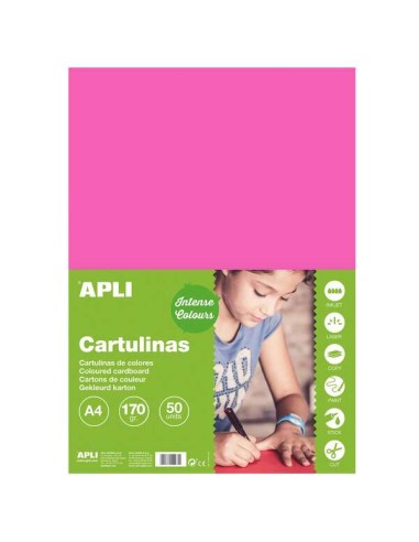 Apli Cartolina Fúcsia A4 170g 50 Folhas