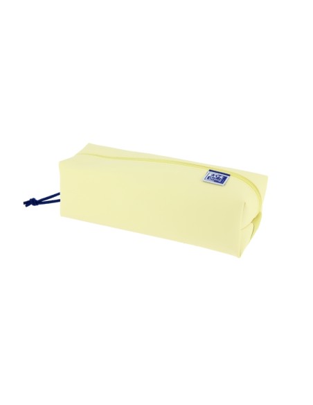 Oxford Live & Go Estojo Quadrado Grande - Material Acolchoado - Elástico para prendê-lo ao Caderno - Cor Amarela