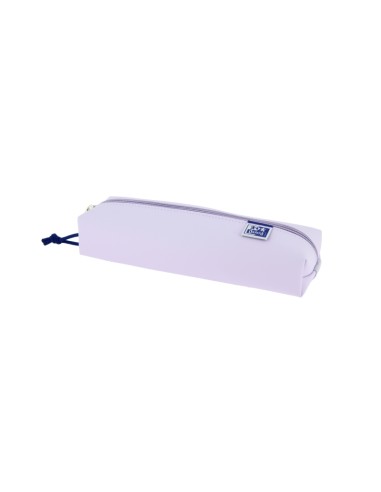 Oxford Live & Go Estojo Retangular Médio - Material Acolchoado - Elástico para prendê-lo ao Caderno - Cor Malva