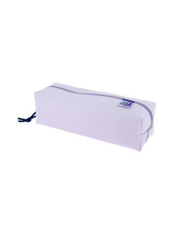 Oxford Live & Go Estojo Quadrado Grande - Material Acolchoado - Elástico para uni-lo ao Caderno - Cor Malva