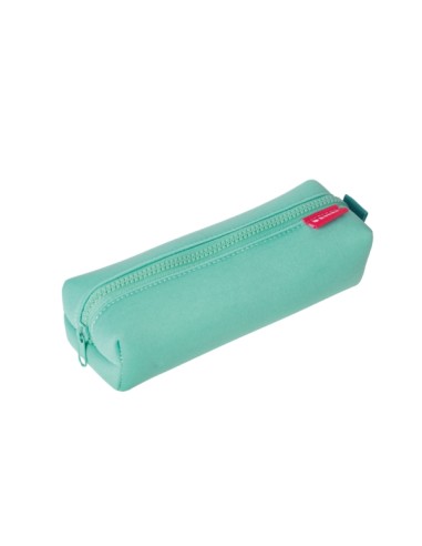 Estojo Enri Portatudo de 1 Compartimento - Fabricado em Neoprene - Cor Verde Azulado