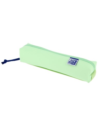 Oxford Live & Go Estojo Quadrado Pequeno - Material Acolchoado - Elástico para prendê-lo ao Caderno - Cor Verde