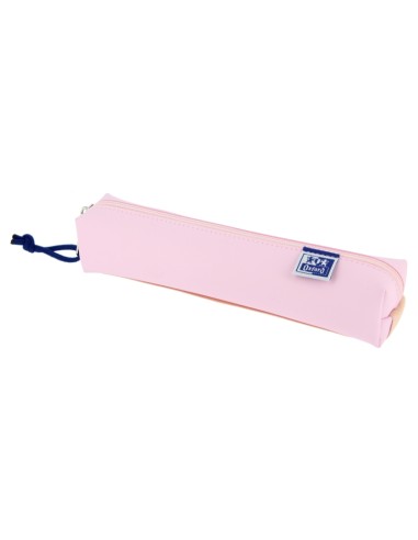 Oxford Live & Go Estojo Quadrado Pequeno - Material Acolchoado - Elástico para prendê-lo ao Caderno - Cor Rosa
