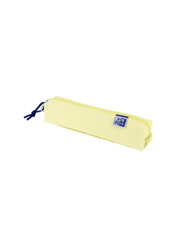 Oxford Live & Go Estojo Quadrado Pequeno - Material Acolchoado - Elástico para prendê-lo ao Caderno - Cor Amarela