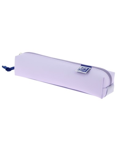Oxford Live & Go Estojo Quadrado Pequeno - Material Acolchoado - Elástico para prendê-lo ao Caderno - Cor Malva