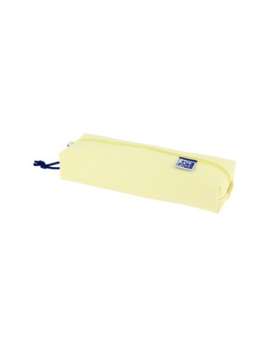 Estojo Retangular Médio Oxford Live & Go - Material Acolchoado - Elástico para prendê-lo ao Caderno - Cor Amarela