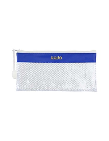 Dohe Bolsa Horizontal Tamanho 22x11cm - Fabricada em PVC - Resistente à Água - Ideal para Viagens - Fecho de Zíper - Faixa Cor 