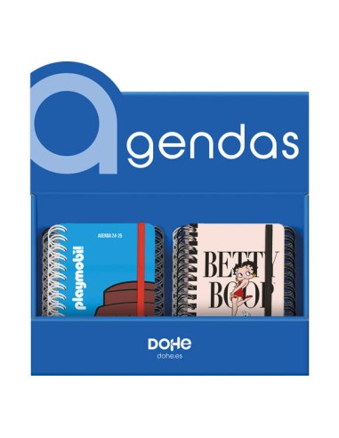 Dohe Expositor de 20 Agendas Escolares Espiral Premium A6 Dia Página Sortidas