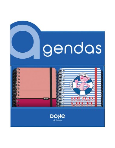 Expositor de 32 Agendas Escolares Espiral Premium A5 Semana Vista Sortidas