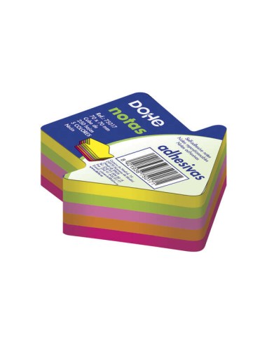 Dohe Cubo de 250 Notas Reposicionáveis com Forma de Flecha - Tamanho 70x70mm - Papel de 75gr - Ideal para Escritório e Escola -