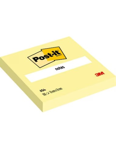 Post-it Bloco de 100 Notas Adesivas Removíveis Canary Yellow 76x76mm - Papel com Certificação PEFC - 7100103157 - Cor Amarelo C