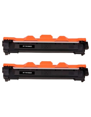 Brother TN1050 Preto Pack de 2 Cartuchos de Toner Genéricos