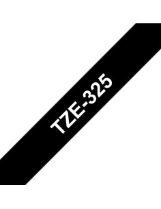 Brother TZe325 Fita Laminada Genérica de Etiquetas - Texto branco sobre fundo preto - Largura 9mm x 8 metros 2