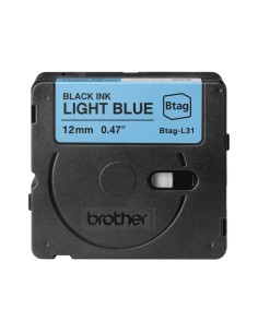 Brother Btag-L31 Fita 12mm - Texto Preto sobre Fundo Azul Claro - Medidas 12mmx4 Metros - Adequada para PTN10, PTN20, PTN25BT 2