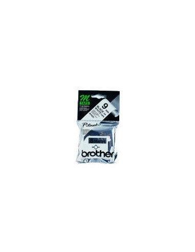 Brother MK221BZ Fita Original Não Laminada de Etiquetas - Texto Preto sobre Fundo Branco - Largura 9mm x 8 metros