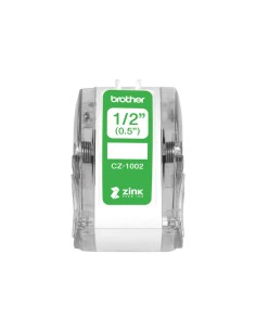Brother CZ1002 Rolo de Etiquetas Originais de Tamanho Personalizado - Largura 12mm x 5 metros - Zero Ink