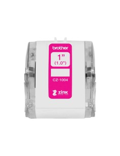 Brother CZ1004 Rolo de Etiquetas Originais de Tamanho Personalizado - Largura 25mm x 5 metros - Zero Ink
