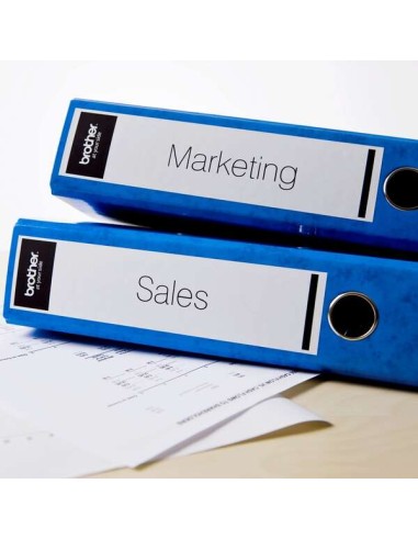 Brother DK22205 - Etiquetas Originais de Tamanho Personalizado - Largura 62mm x 30,48 metros - Texto preto sobre fundo branco