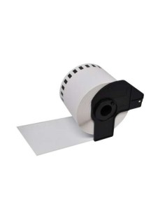 Brother DKN55224 - Etiquetas Não Adesivas Genéricas de Tamanho Personalizado - Largura 54mm x 30,48 metros - Texto preto sobre 