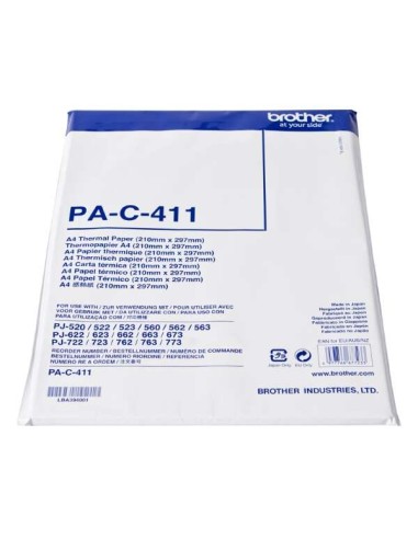Brother PAC411 Pacote de 100 Folhas A4 de Papel Térmico Original
