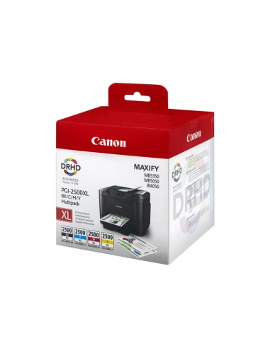 Canon PGI2500XL Pacote de 4 Cartuchos de Tinta Originais - 9254B004/9254B010