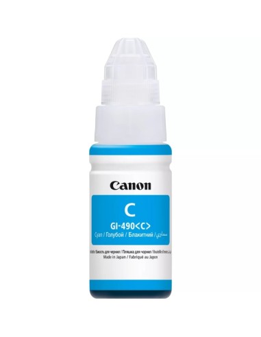 Canon GI490 Ciano Garrafa de Tinta Original - GI490C/0664C001